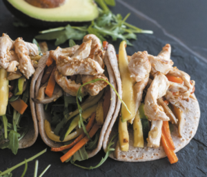 Fajitas de trigo sarraceno con verduras y heura