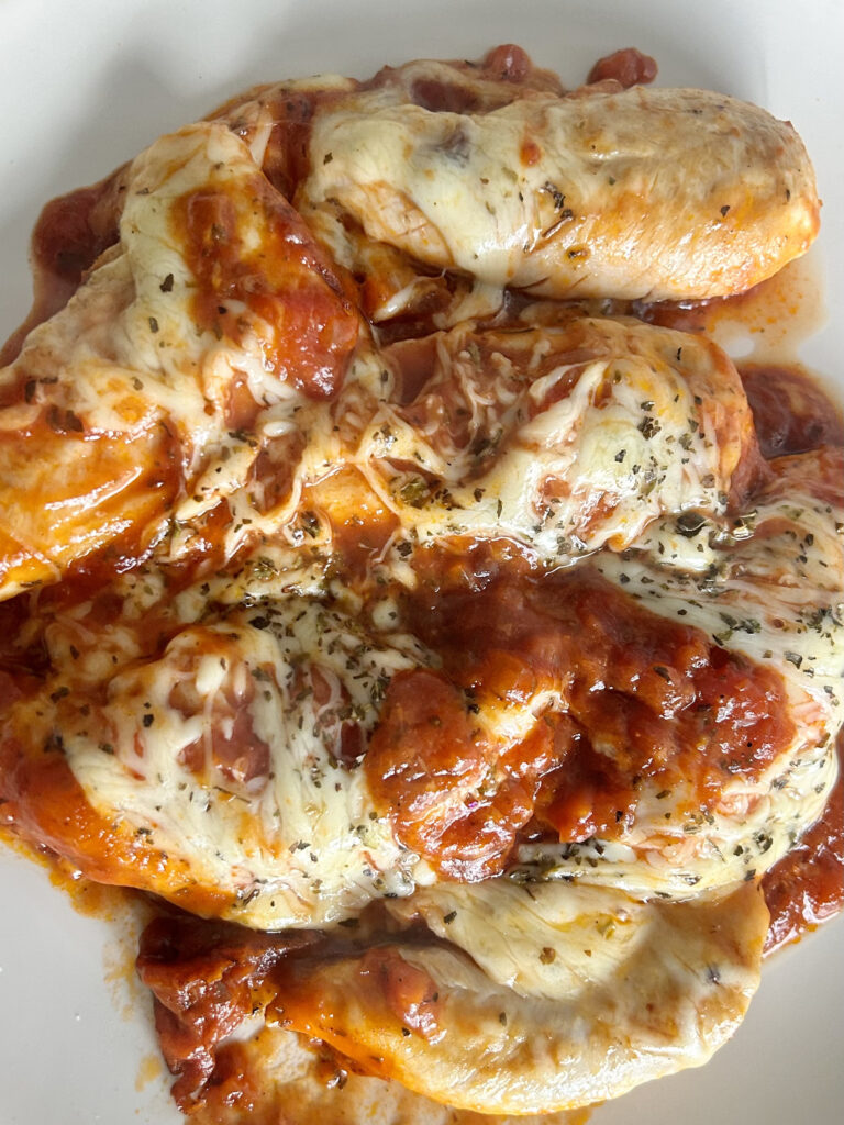 Pisto de verduras con pollo y mozarella