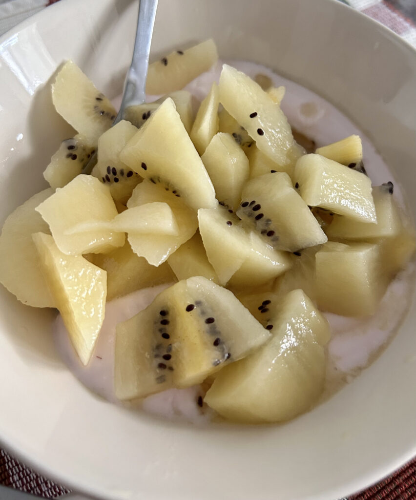 Yogur con kiwi