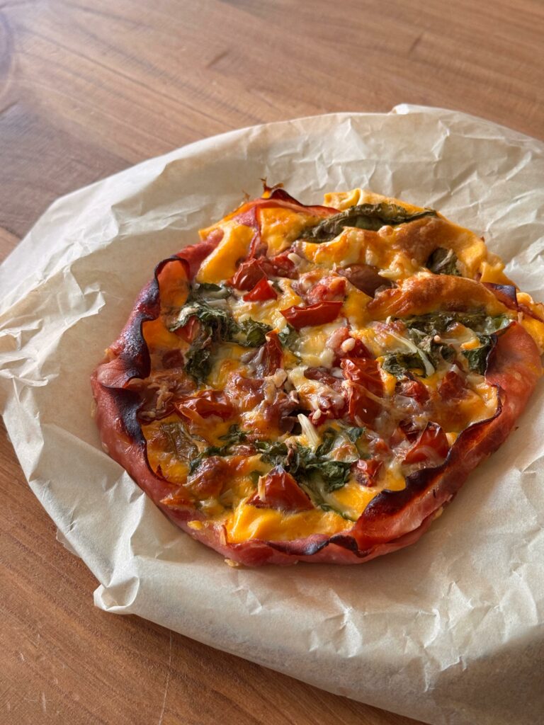 Pizza base jamón