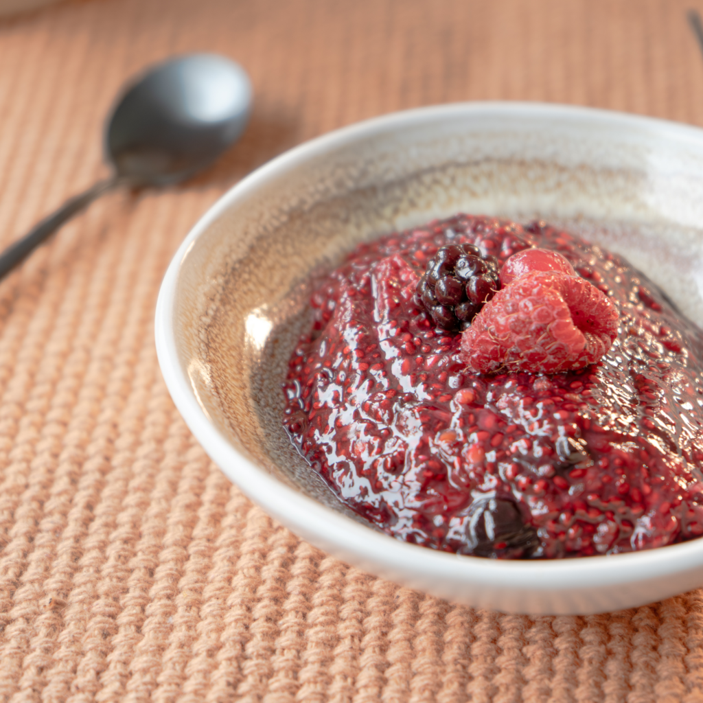 Mermelada de frutos del bosque con chía