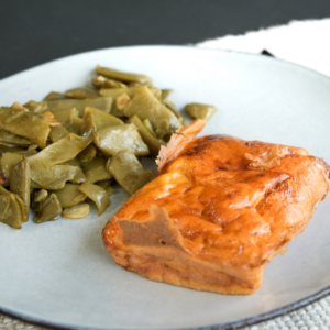 Pastel de pescado con judías verdes