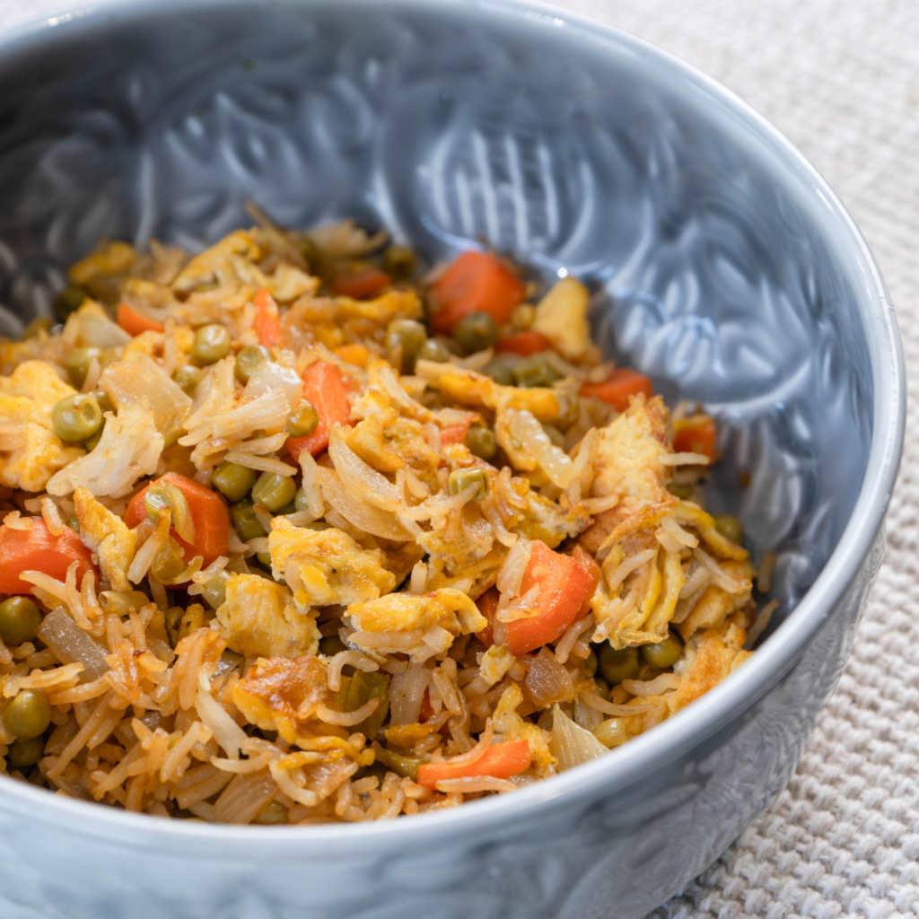 Arroz tres delicias vegetariano