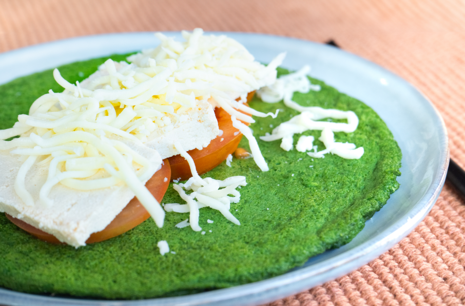 Tortitas de espinacas con tofu