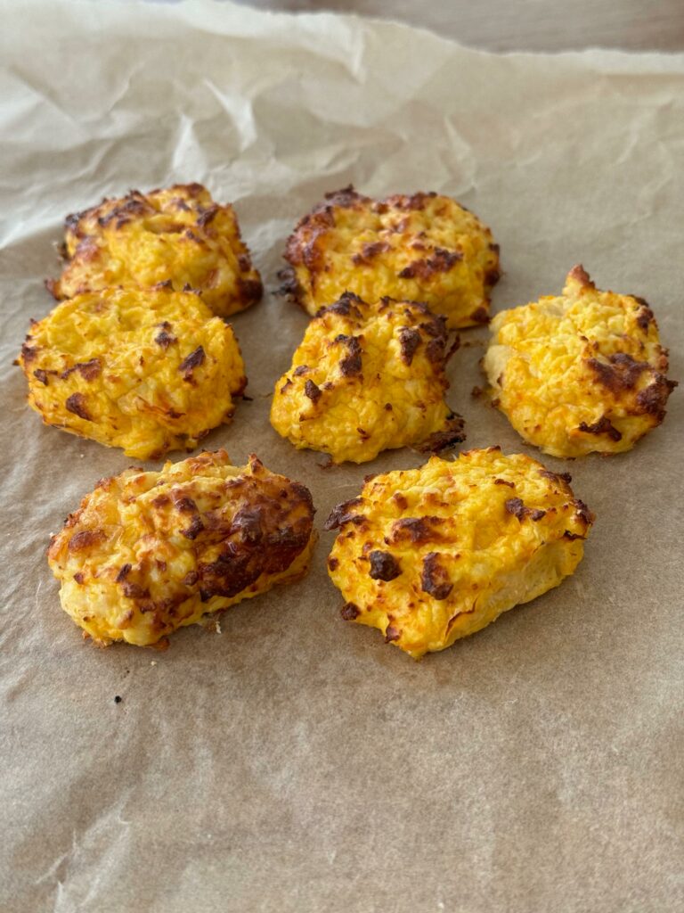 Nuggets con pimientos a la plancha