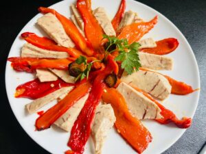 Pimientos asados al horno con ventresca