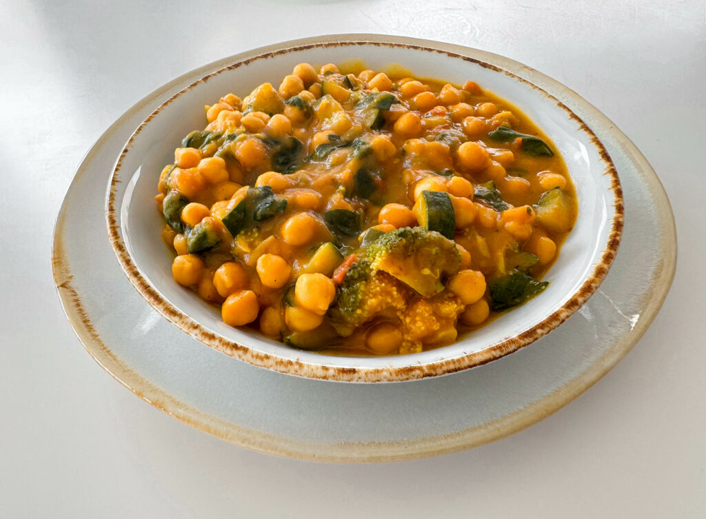 Curry de garbanzos y verduras