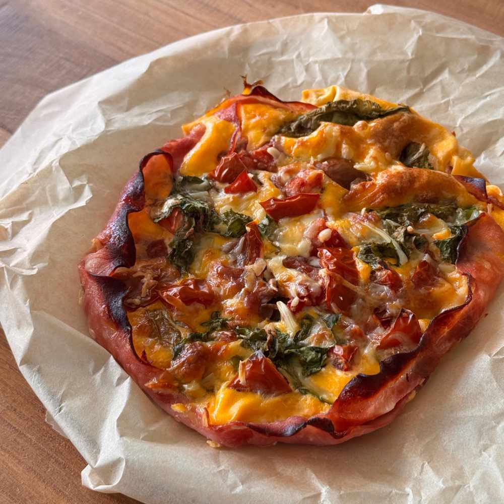 Pizza base jamón