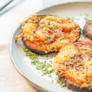 Mini pizzas de berenjena